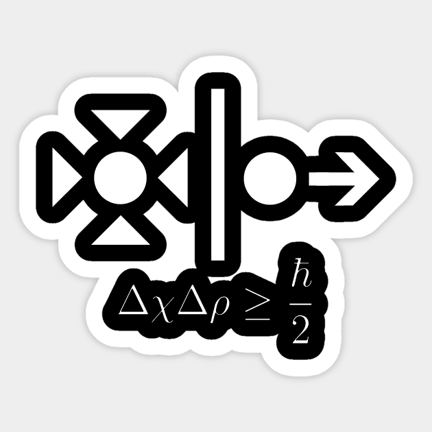 Heisenberg Uncertainty Principle Sticker by Silentrebel